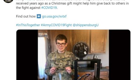 ROTC Cadet Lamont receives nationwide attention for face shield donations